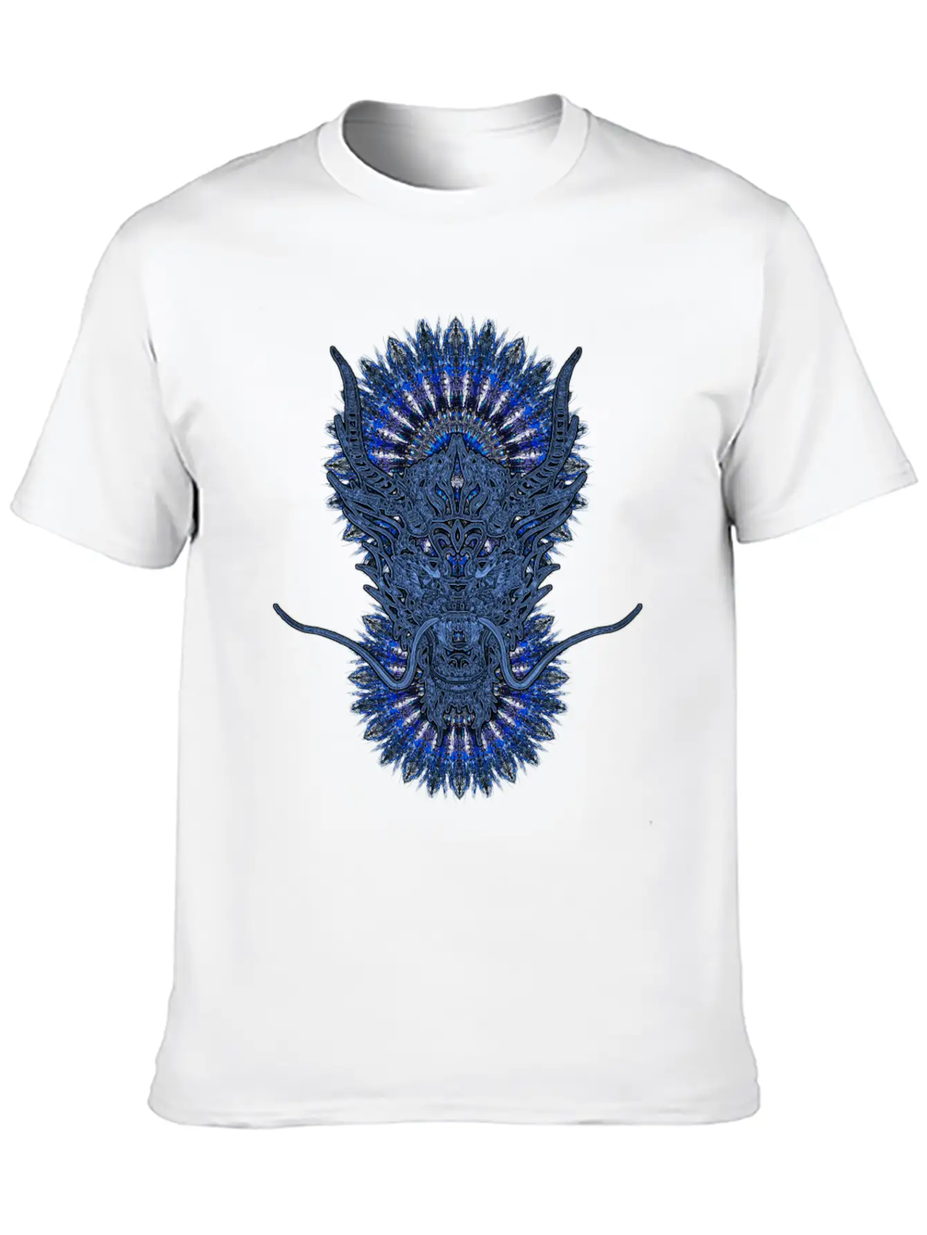 2024 Kaleidoscope Dragon 53 Blue Dragon Classic Fit Graphic Tee For Daily Comfort – Unisex Cotton Shirt