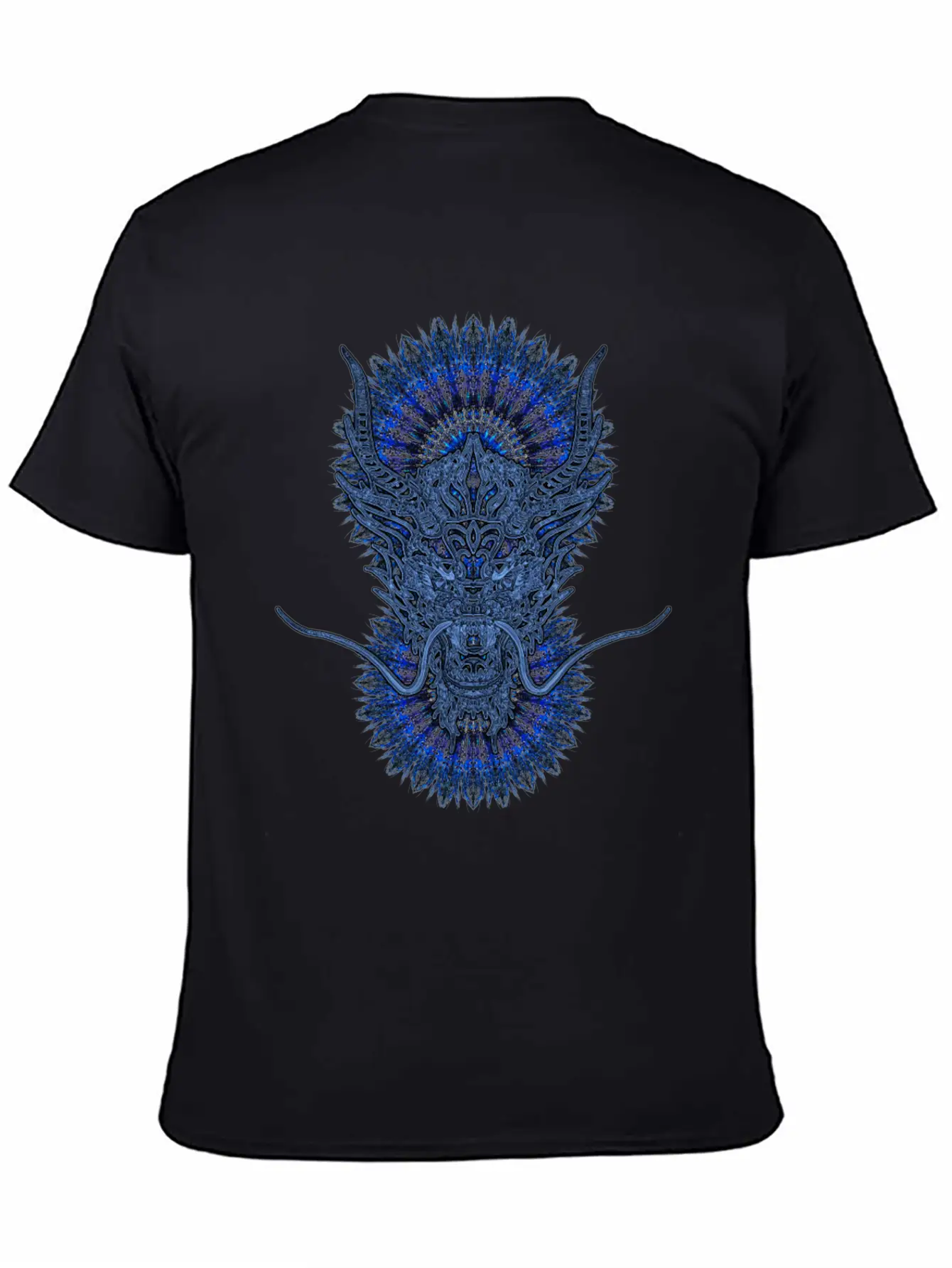 2024 Kaleidoscope Dragon 53 Blue Dragon Classic Fit Graphic Tee For Daily Comfort – Unisex Cotton Shirt