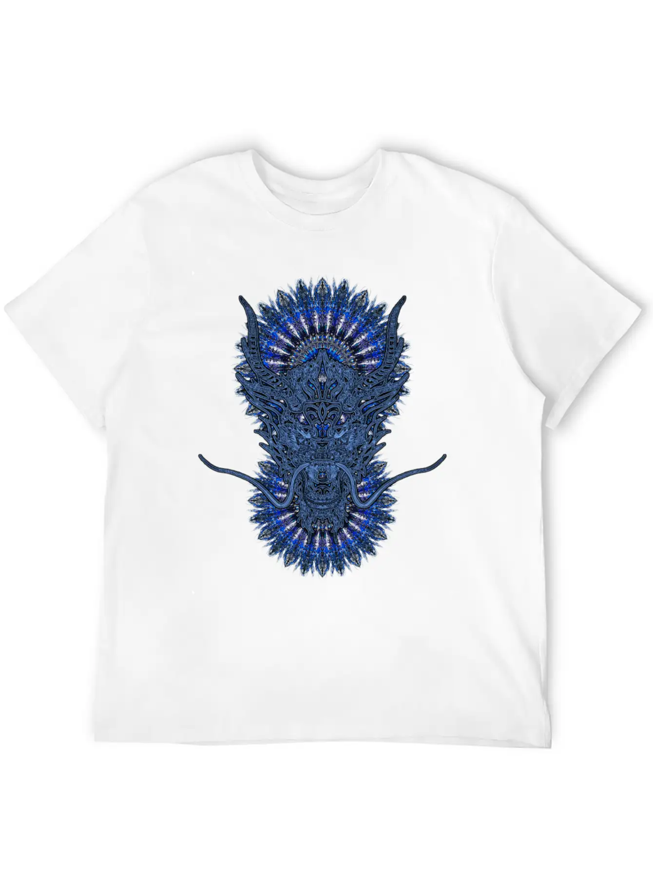 2024 Kaleidoscope Dragon 53 Blue Dragon Classic Fit Graphic Tee For Daily Comfort – Unisex Cotton Shirt