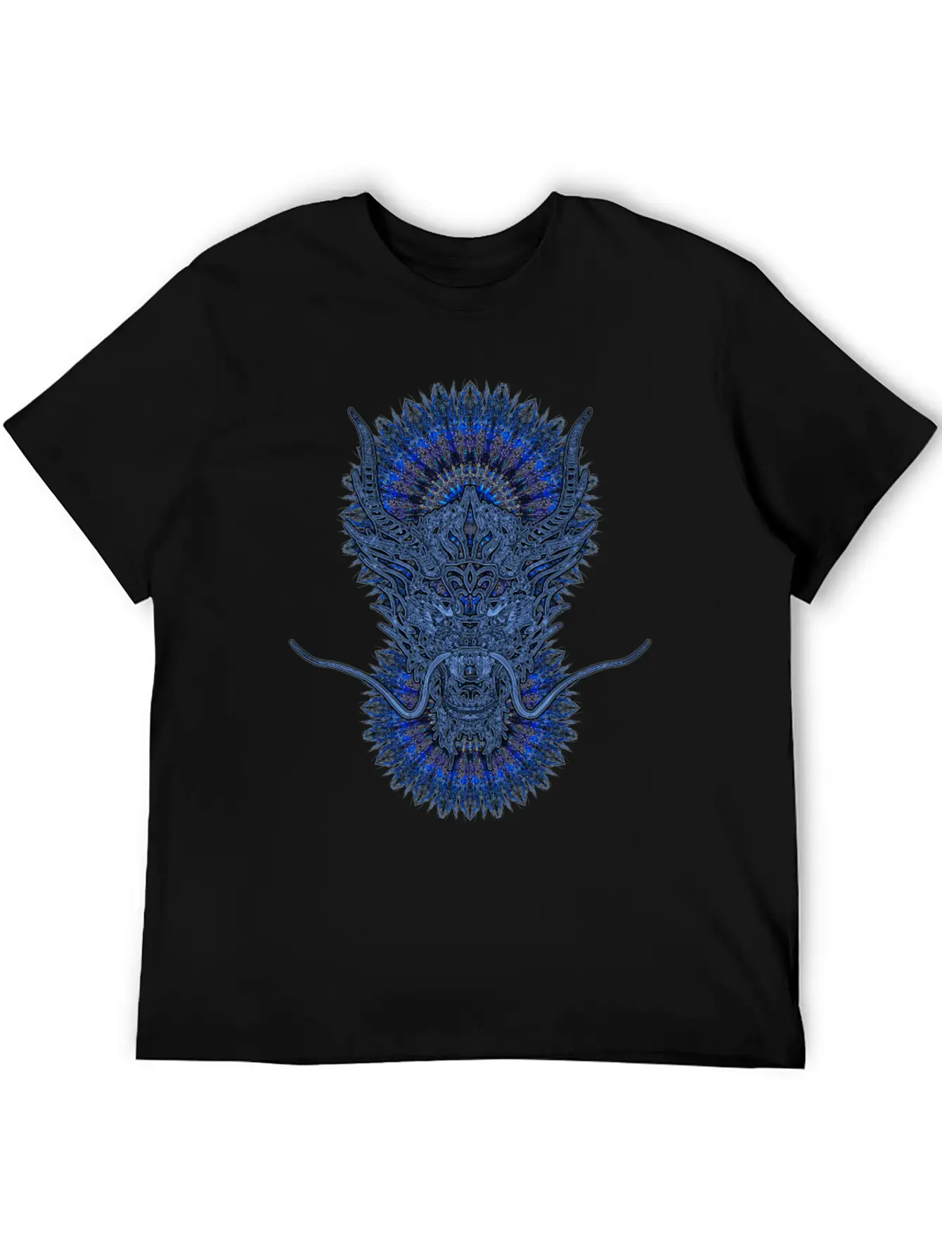 2024 Kaleidoscope Dragon 53 Blue Dragon Classic Fit Graphic Tee For Daily Comfort – Unisex Cotton Shirt