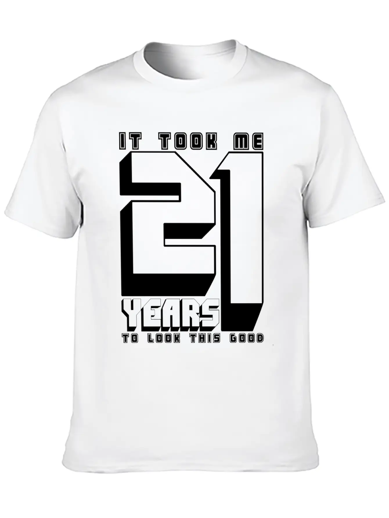 21st Birthday Adult Age Anniversary Twenty One Lightweight Cotton T-Shirt – Daily Comfort Graphic Shirt