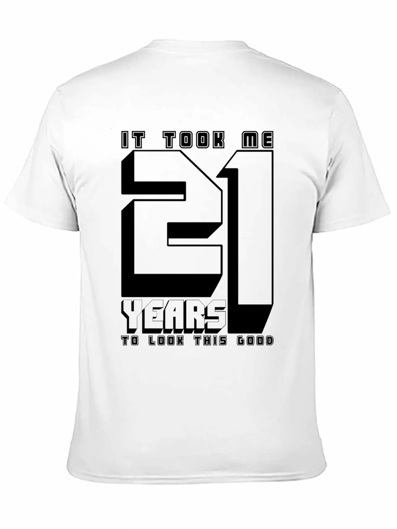21st Birthday Adult Age Anniversary Twenty One Lightweight Cotton T-Shirt – Daily Comfort Graphic Shirt