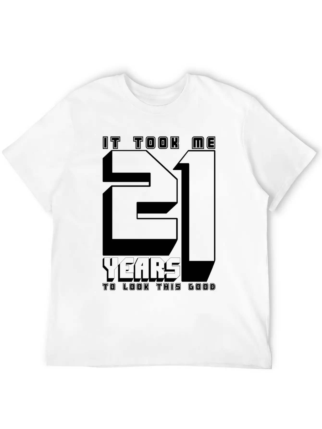 21st Birthday Adult Age Anniversary Twenty One Lightweight Cotton T-Shirt – Daily Comfort Graphic Shirt