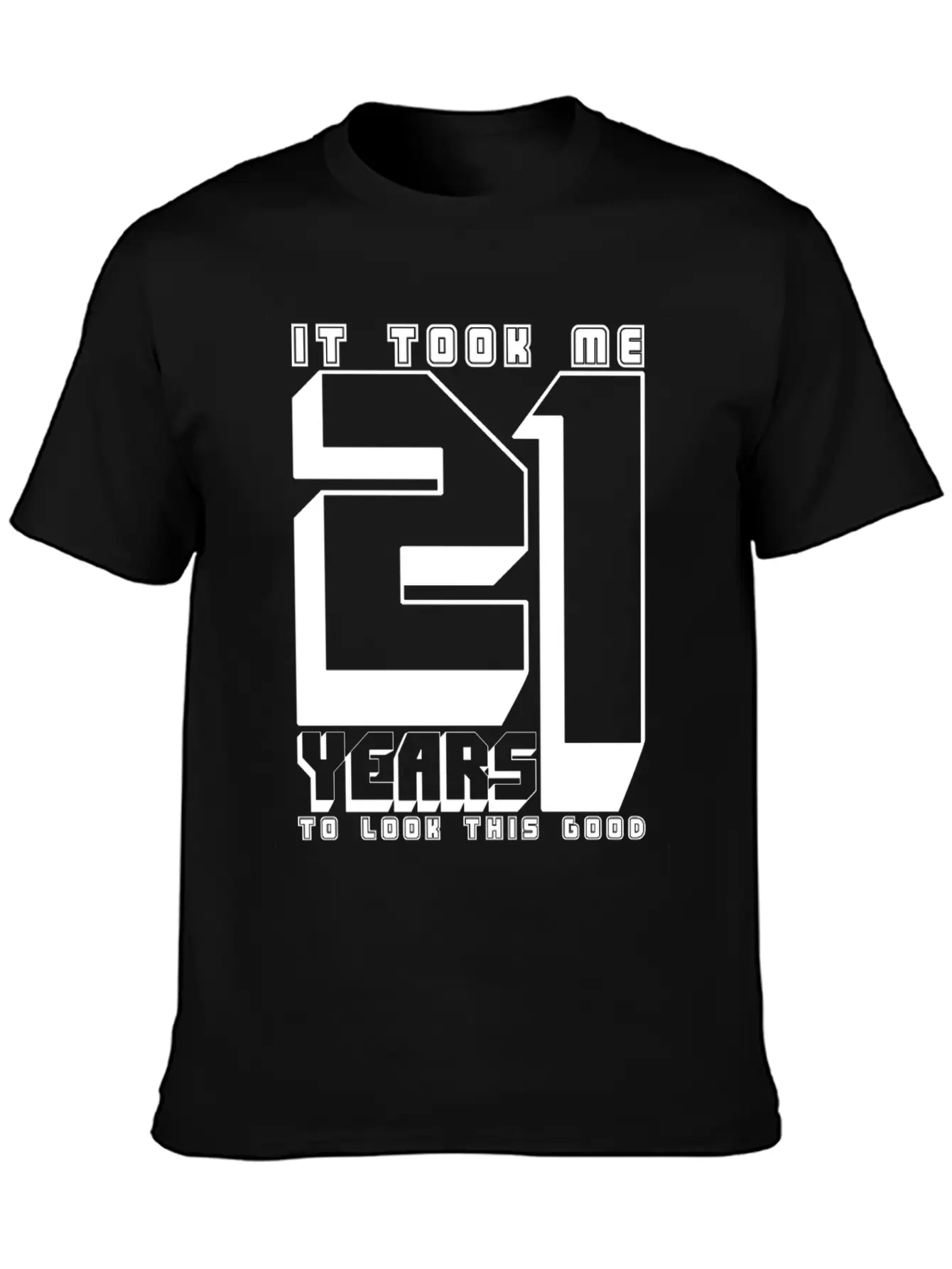 21st Birthday Adult Age Anniversary Twenty One Lightweight Cotton T-Shirt – Daily Comfort Graphic Shirt
