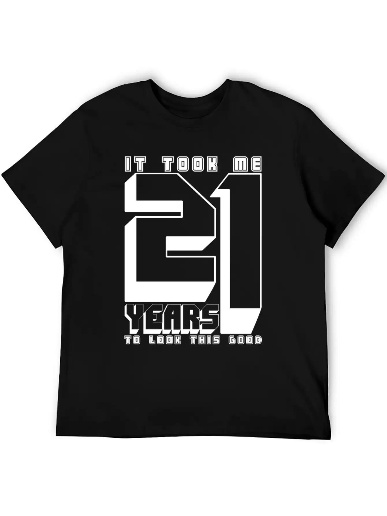 21st Birthday Adult Age Anniversary Twenty One Lightweight Cotton T-Shirt – Daily Comfort Graphic Shirt