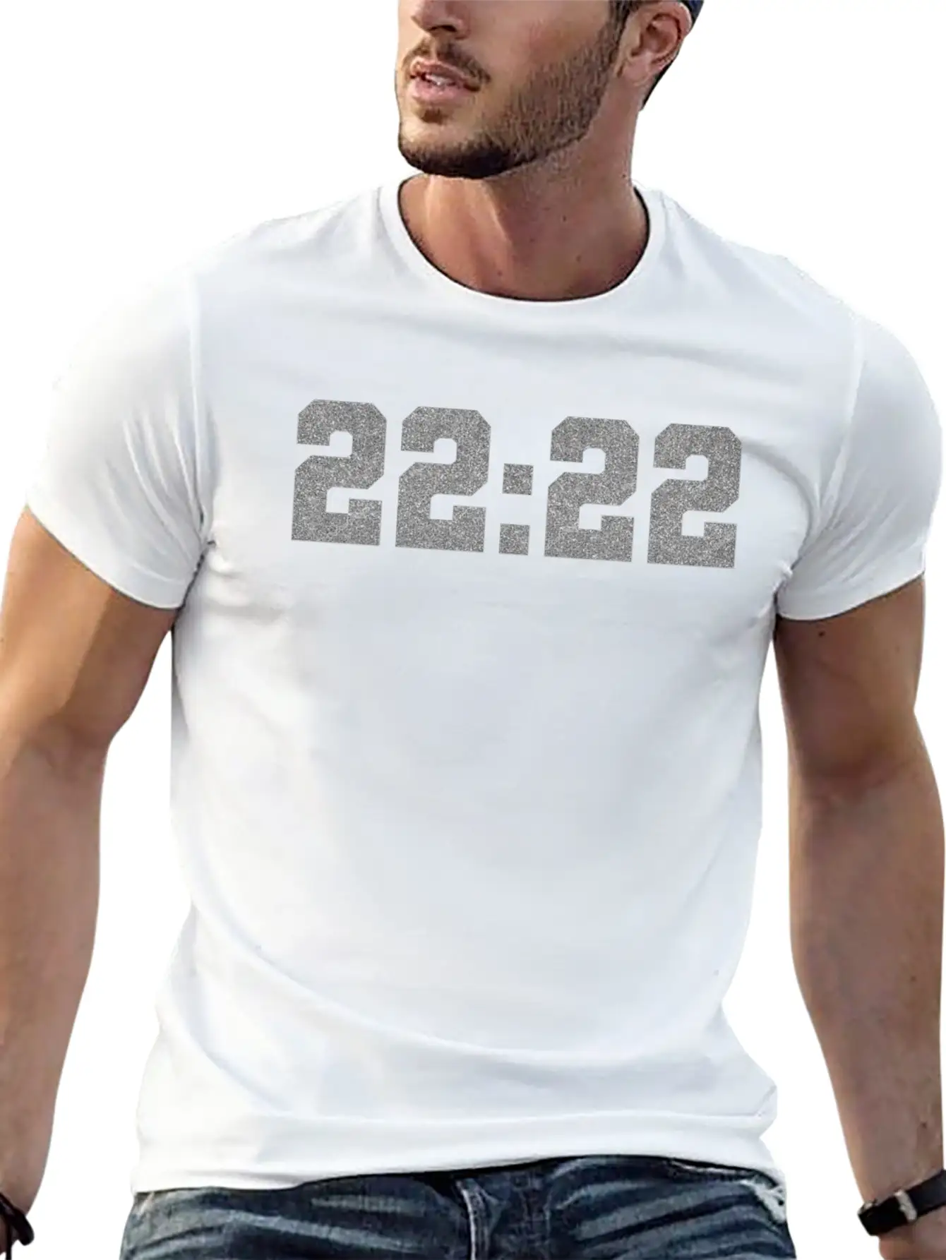 222 Angel Number Intuition Silver Word Art Essential Cotton Tee For Daily Outfits – Unisex Style