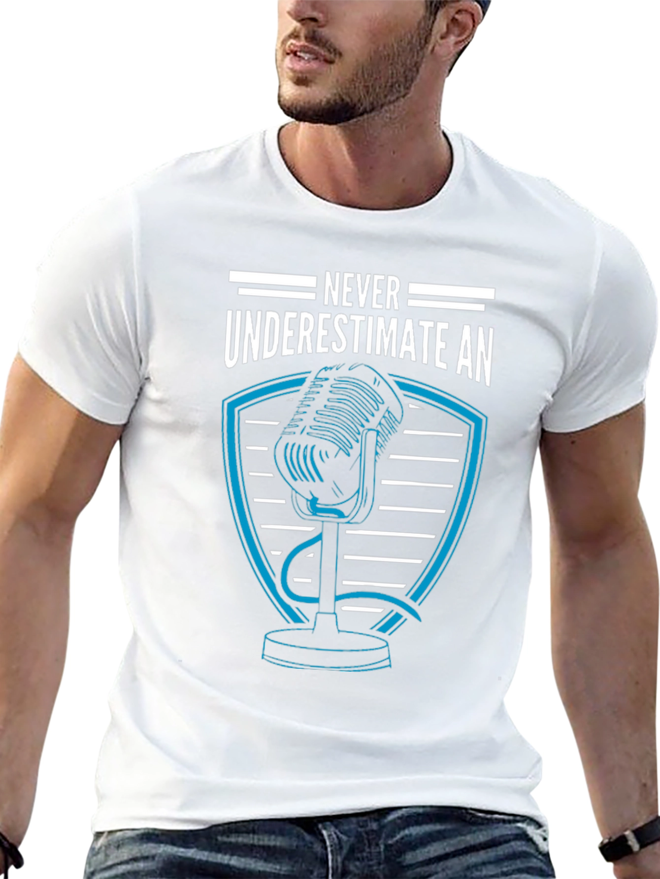 Never Underestimate Podcaster T-Shirt