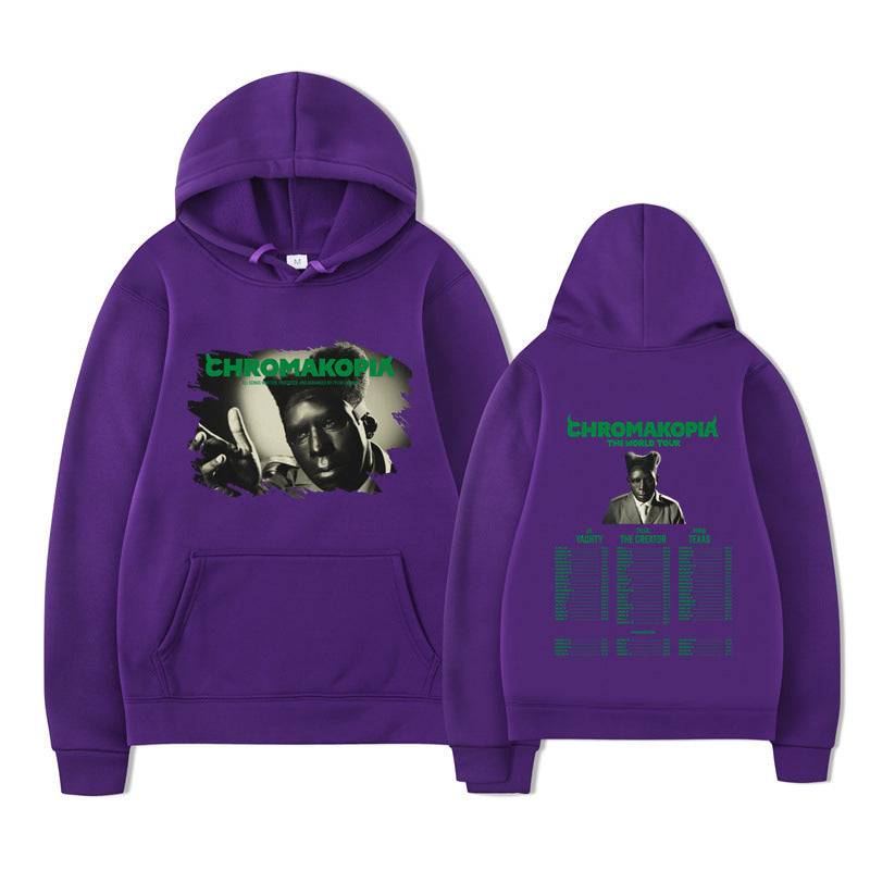 Printed KORN Cartoon Character Unisex Hoodie for Autumn and Winter Fashion Casual Sportswear
