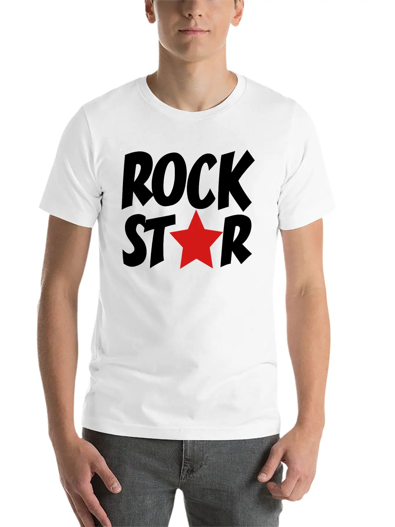 2541614 15347155 Rock Star Modern Fit Casual T-Shirt – Clean And Versatile Design
