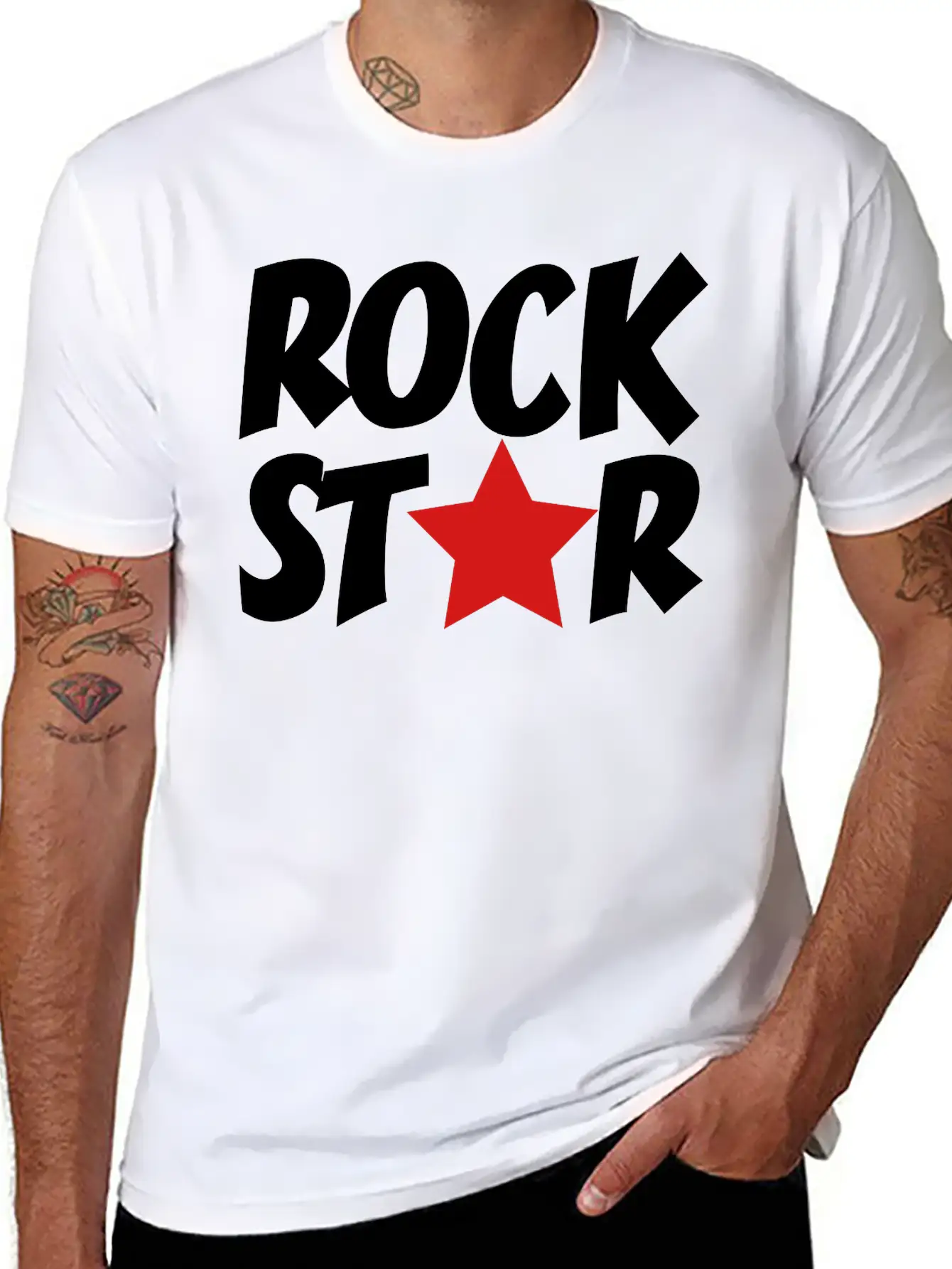 2541614 15347155 Rock Star Modern Fit Casual T-Shirt – Clean And Versatile Design