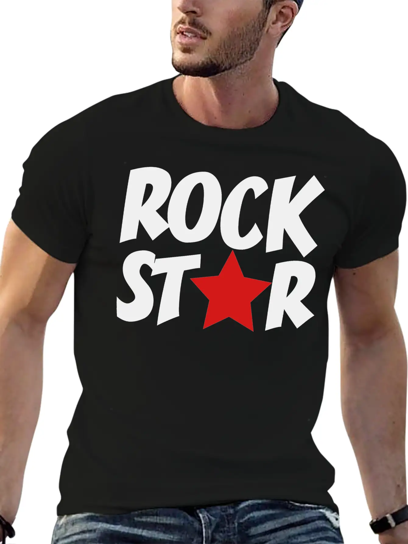 2541614 15347155 Rock Star Modern Fit Casual T-Shirt – Clean And Versatile Design