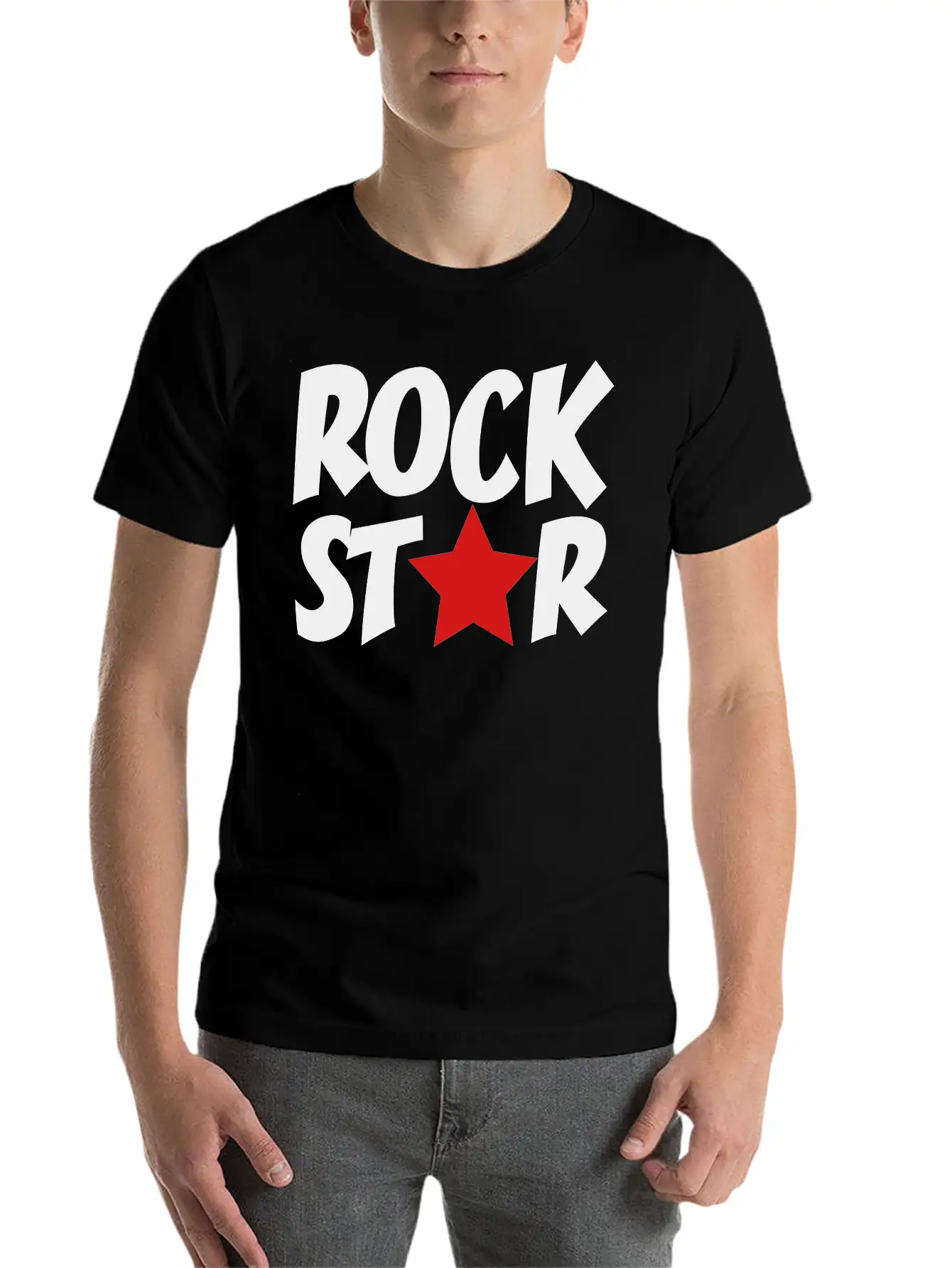 2541614 15347155 Rock Star Modern Fit Casual T-Shirt – Clean And Versatile Design