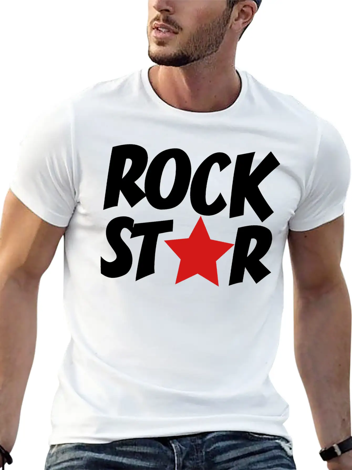 2541614 15347155 Rock Star Modern Fit Casual T-Shirt – Clean And Versatile Design