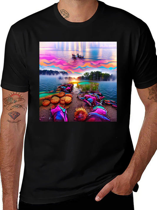 Vibrant Landscape Graphic Tee