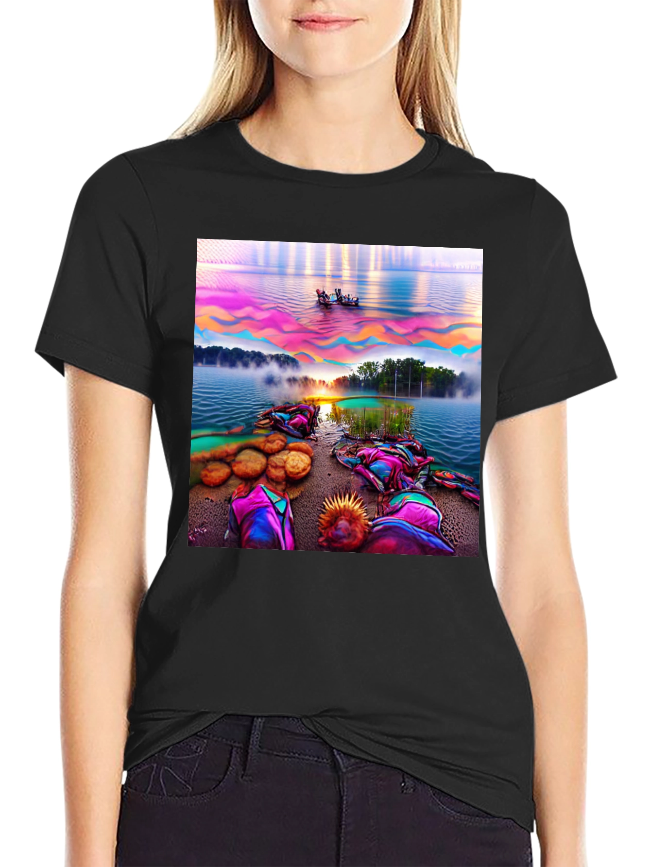 Vibrant Landscape Graphic Tee