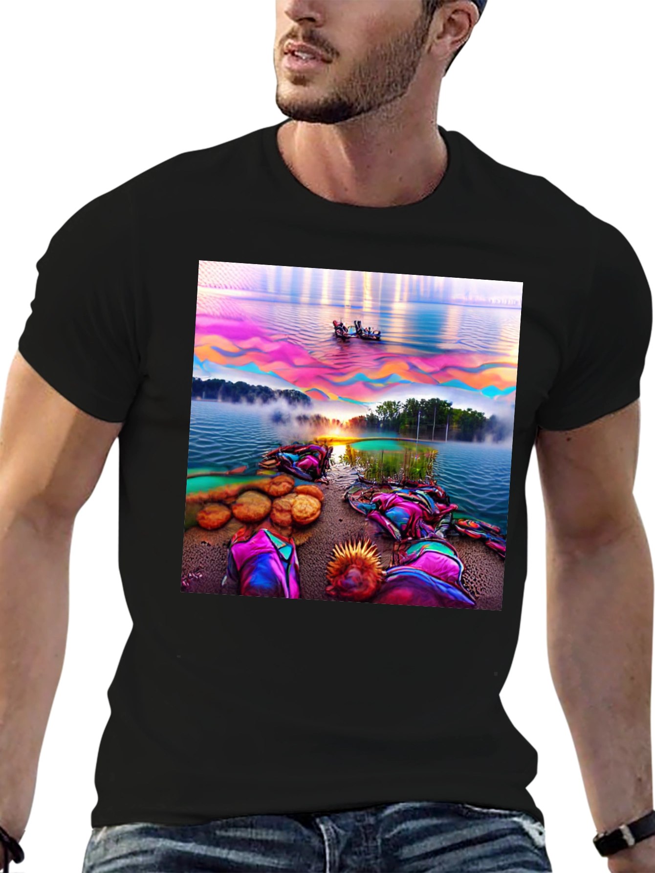 Vibrant Landscape Graphic Tee