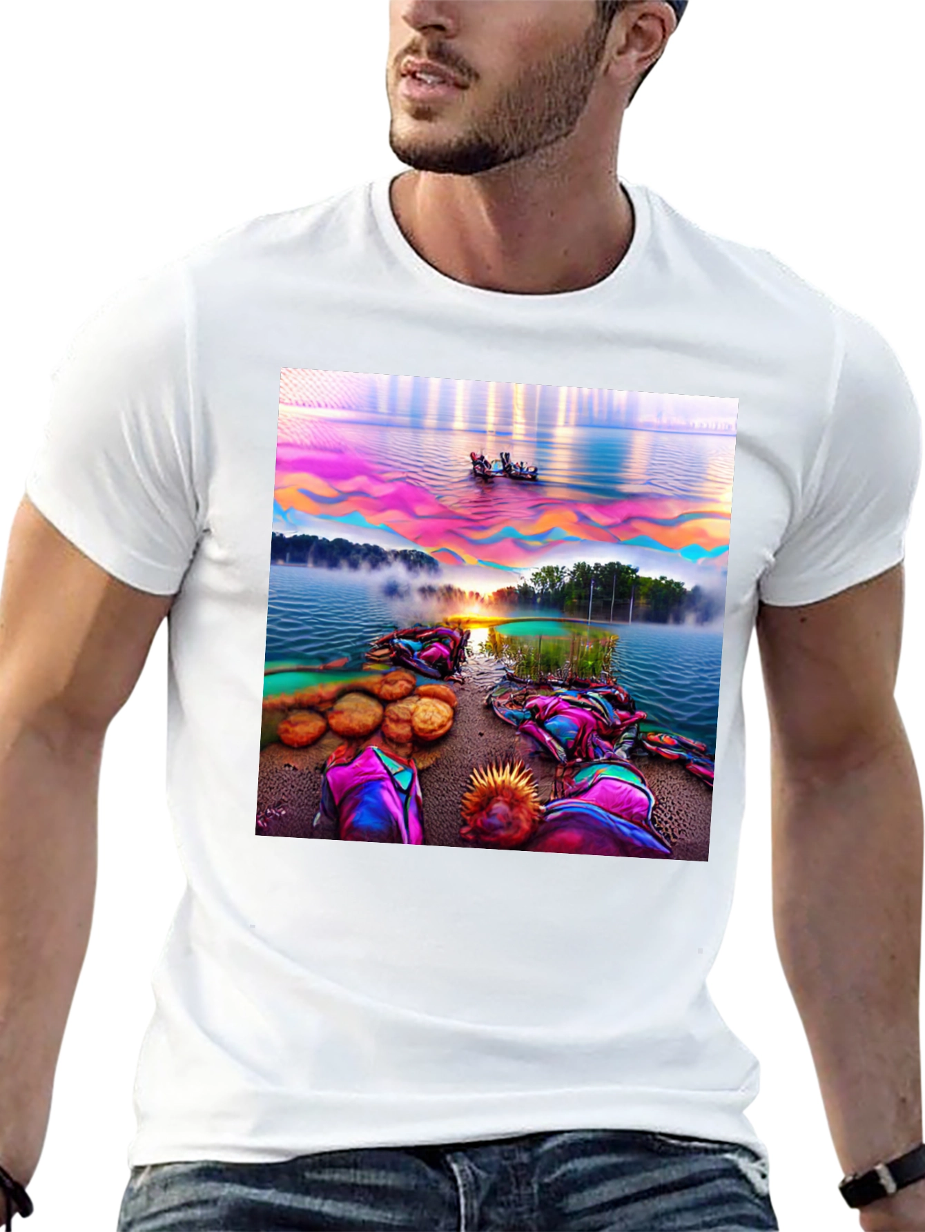 Vibrant Landscape Graphic Tee