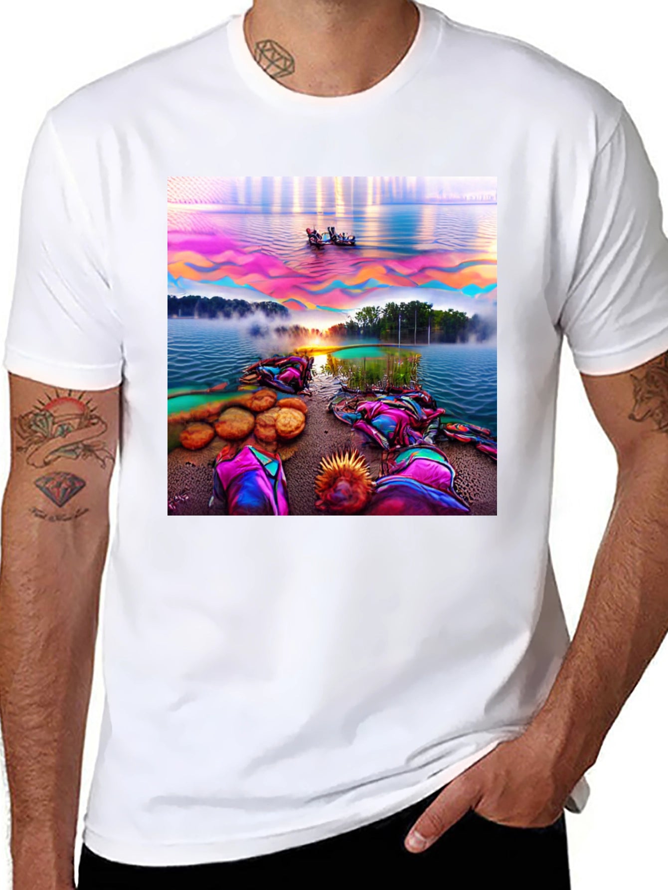 Vibrant Landscape Graphic Tee