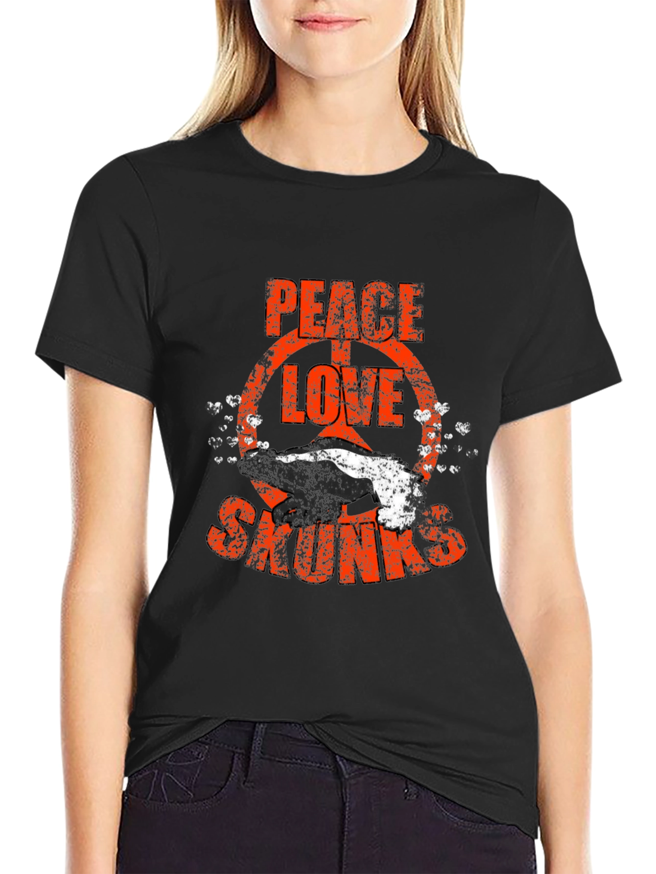 Peace Love Skunks Graphic Tee