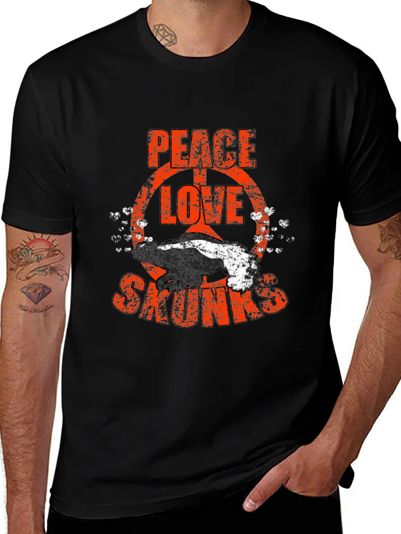 Peace Love Skunks Graphic Tee