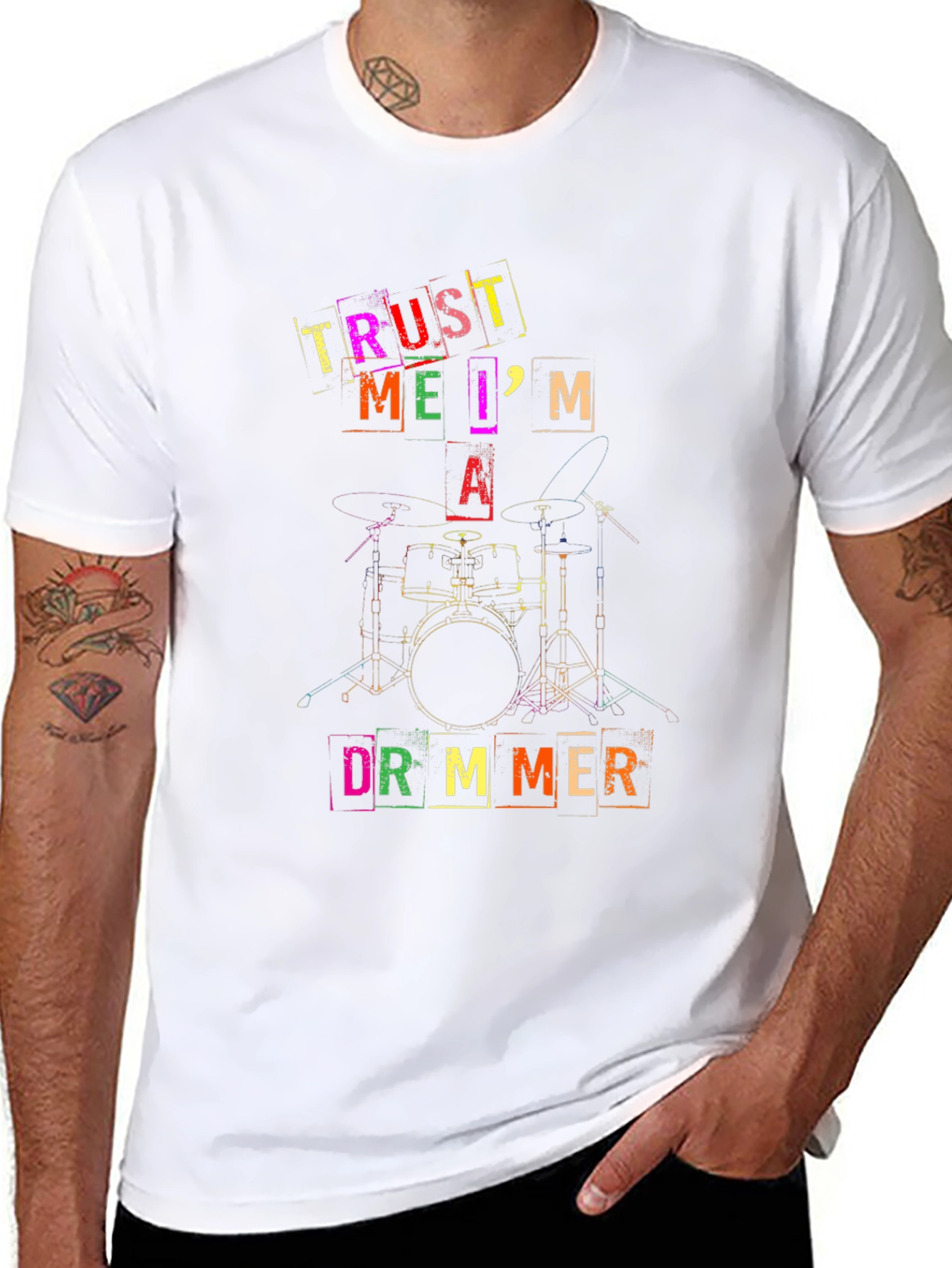 Trust Me Im A Drummer Black T-Shirt