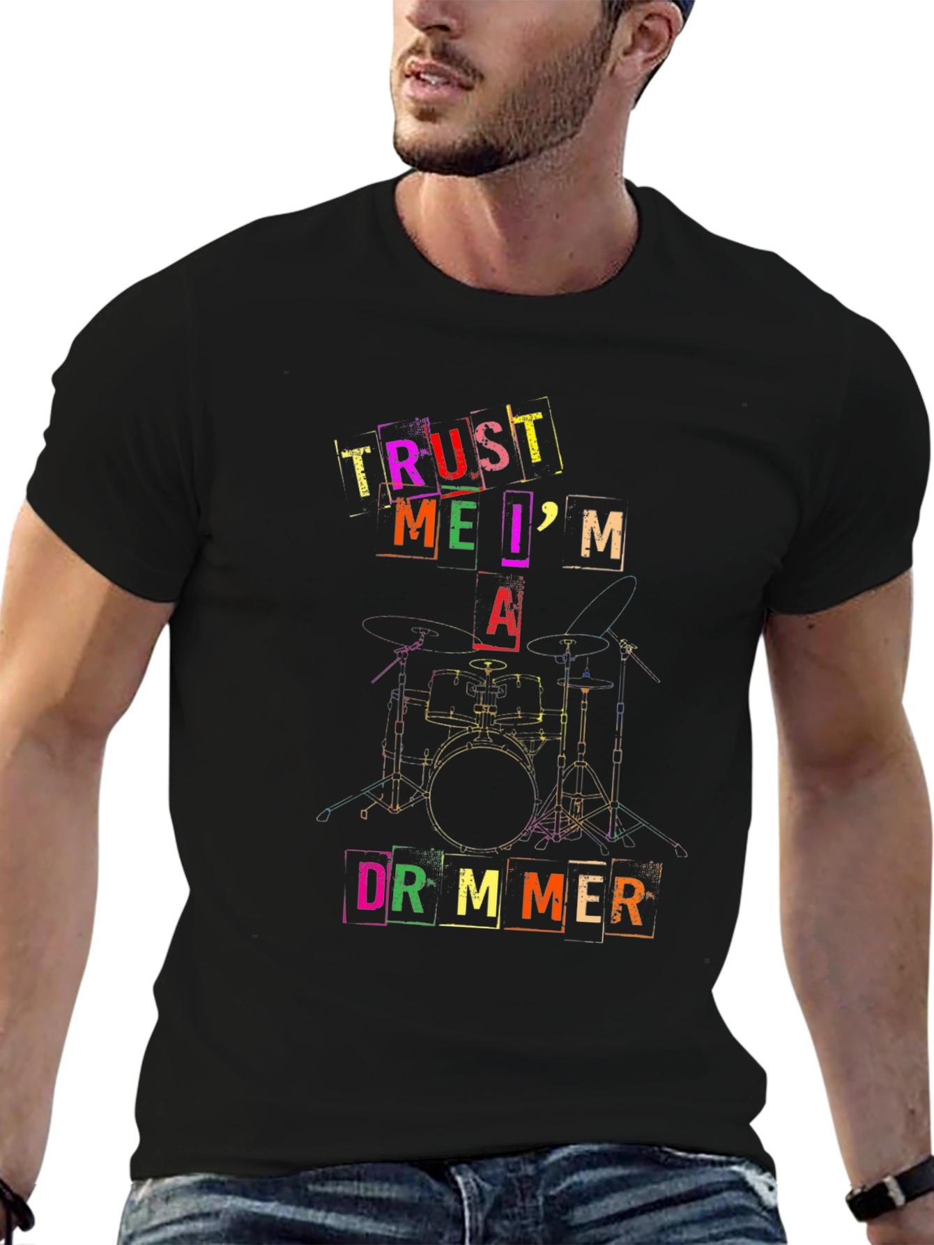 Trust Me Im A Drummer Black T-Shirt