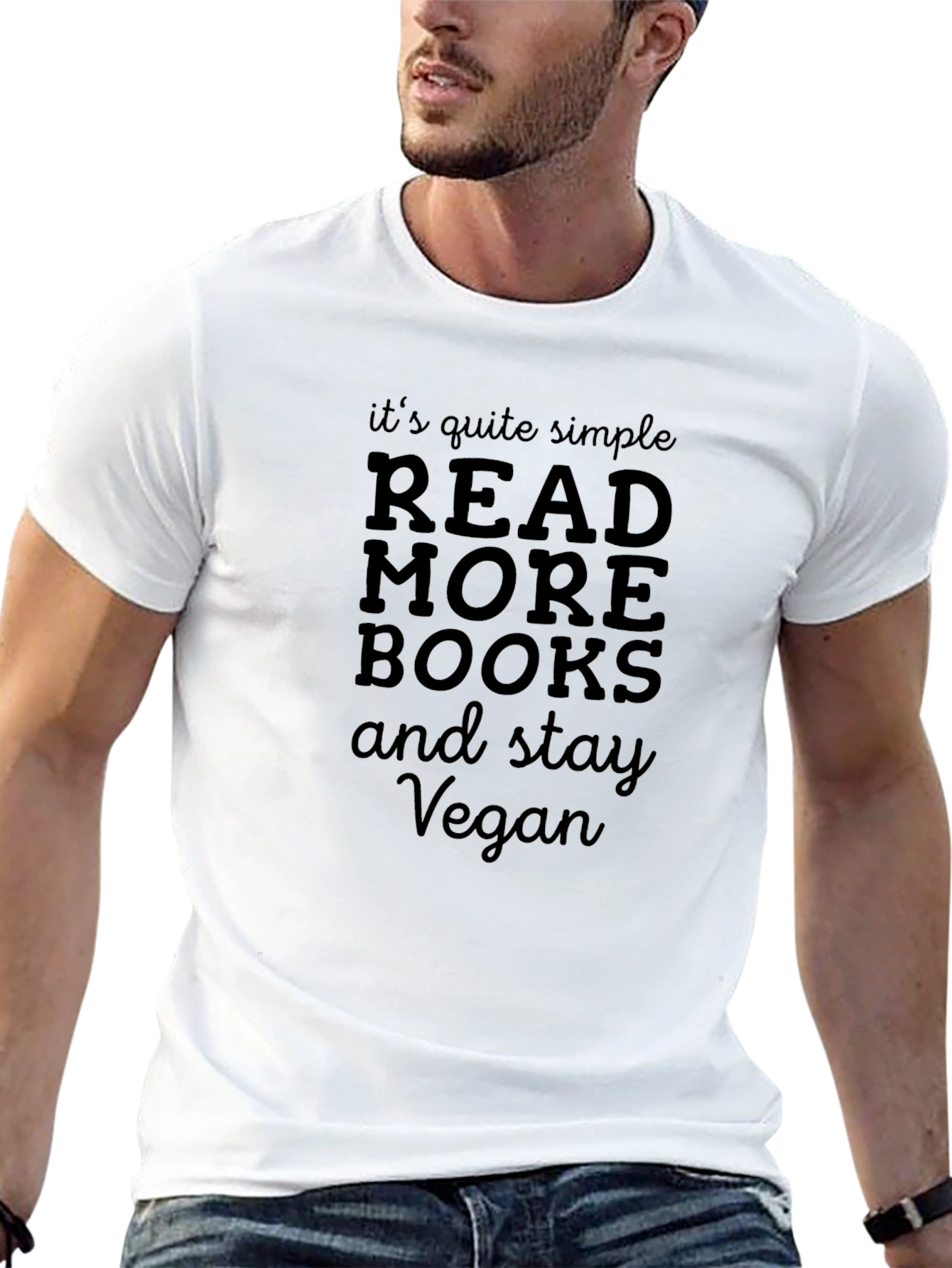 Read More Books and Stay Vegan Black T-Shirt
