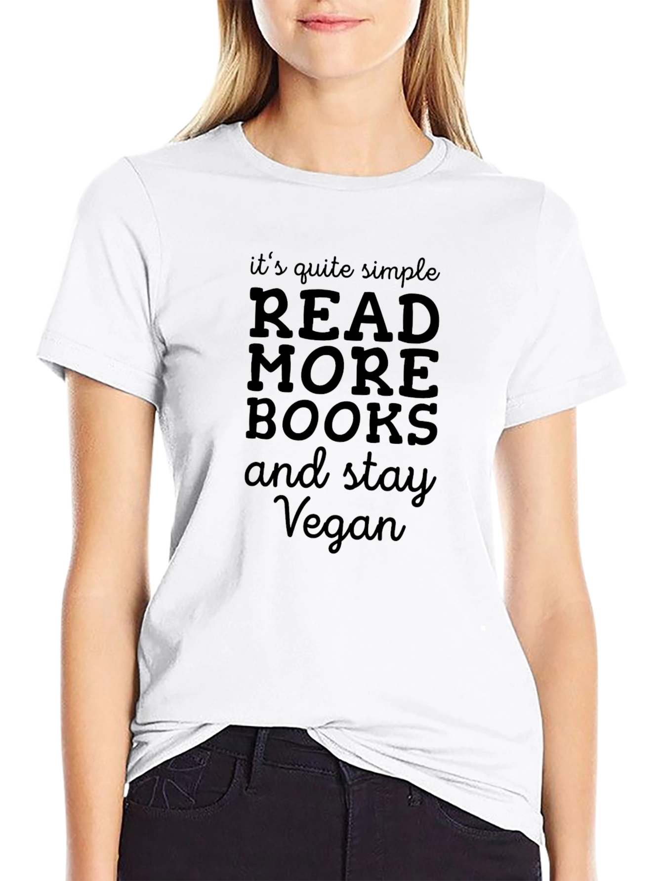 Read More Books and Stay Vegan Black T-Shirt