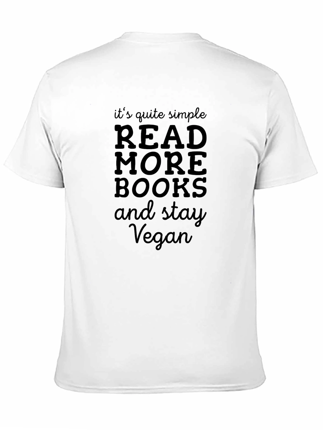 Read More Books and Stay Vegan Black T-Shirt