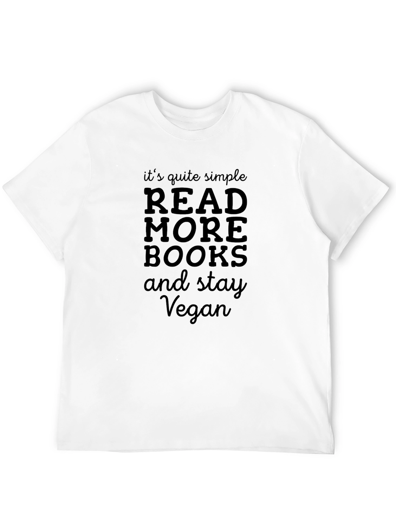 Read More Books and Stay Vegan Black T-Shirt