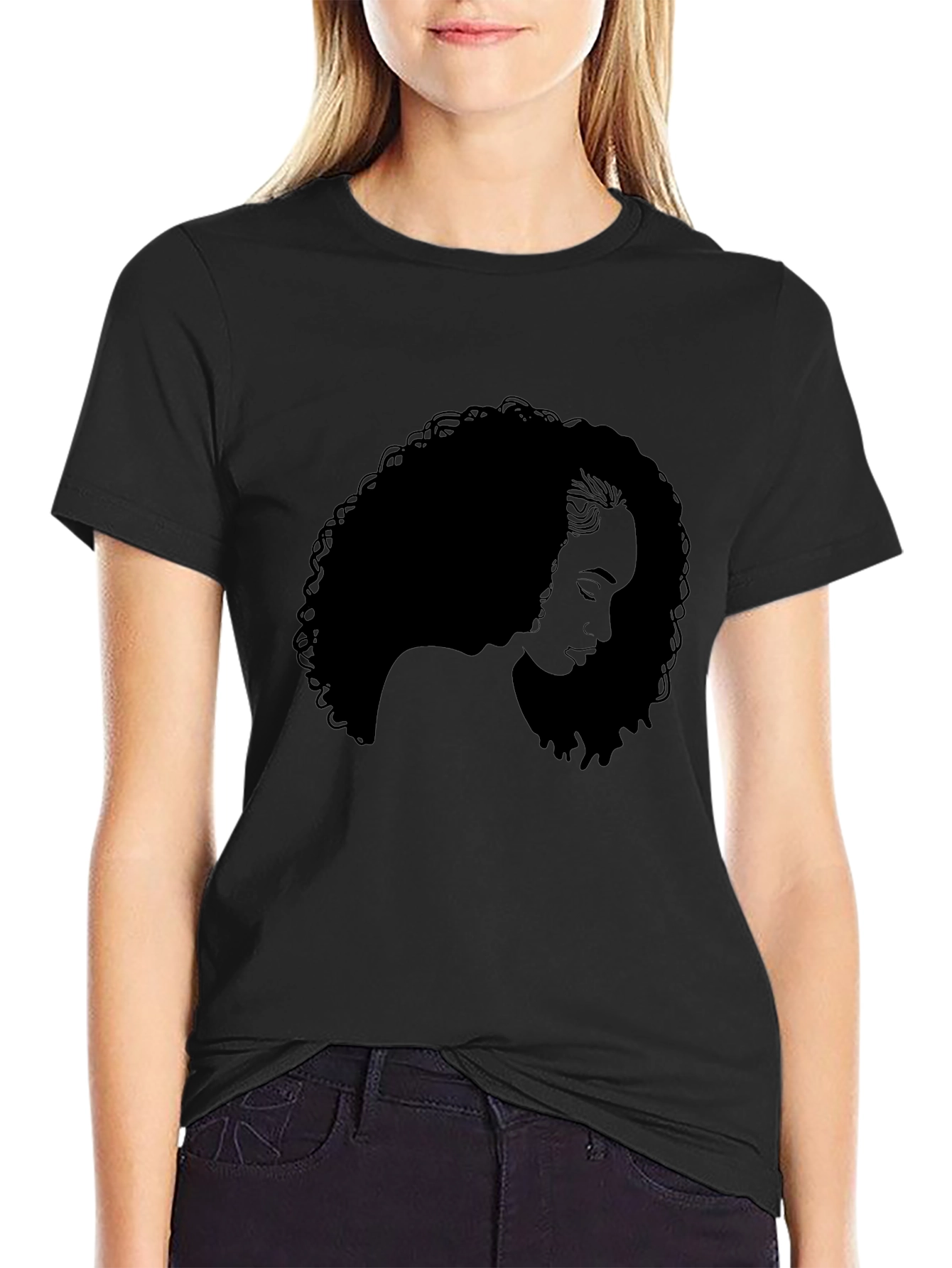 Silhouette Afro Woman Graphic Tee - Unisex