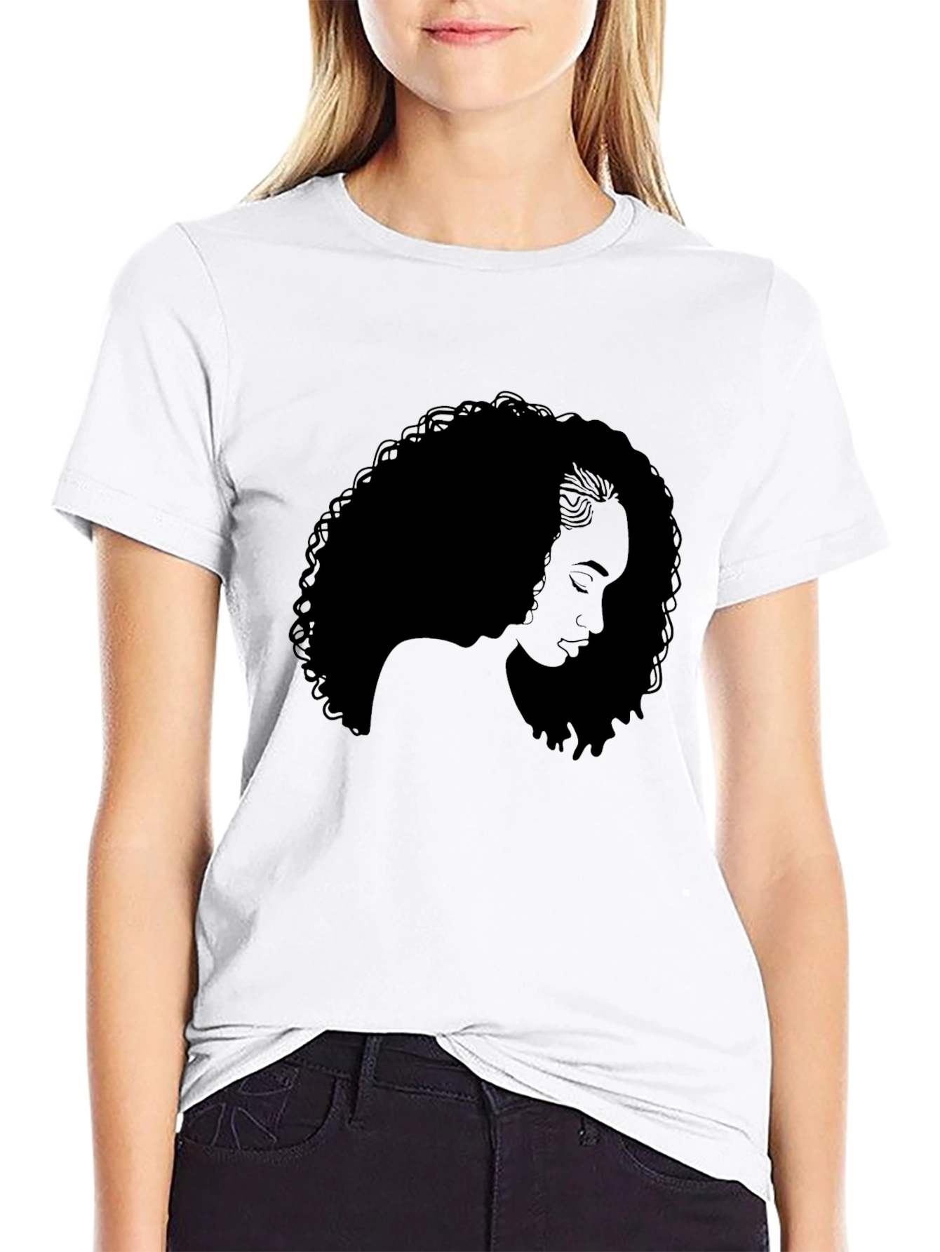 Silhouette Afro Woman Graphic Tee - Unisex