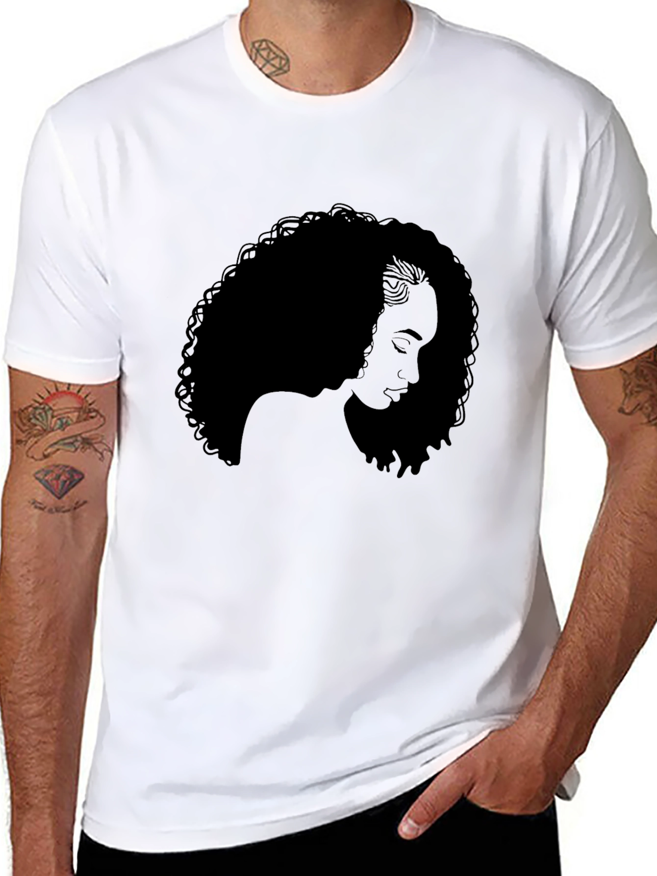 Silhouette Afro Woman Graphic Tee - Unisex