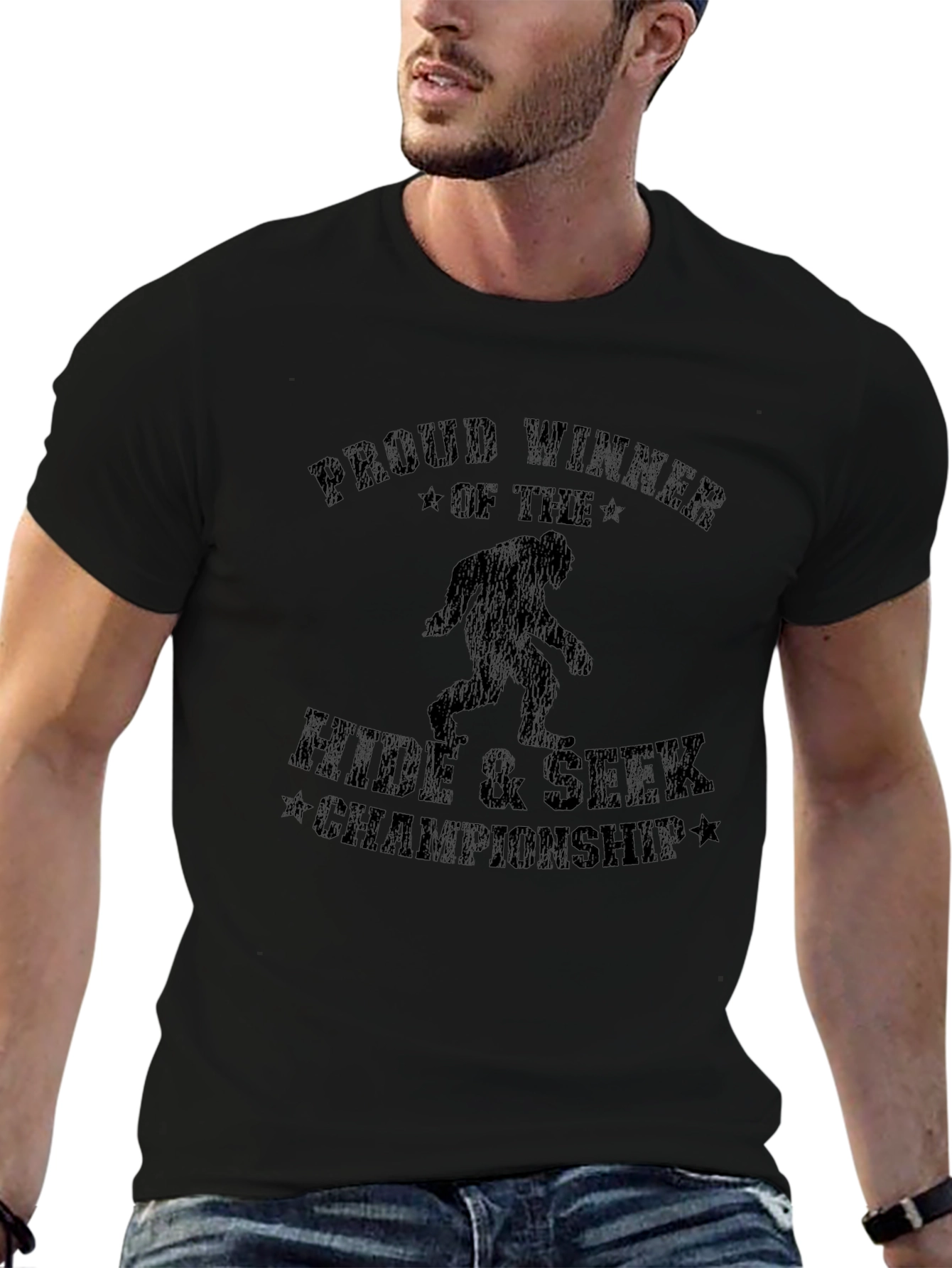Proud Winner Hide & Seek Champ Bigfoot T-Shirt