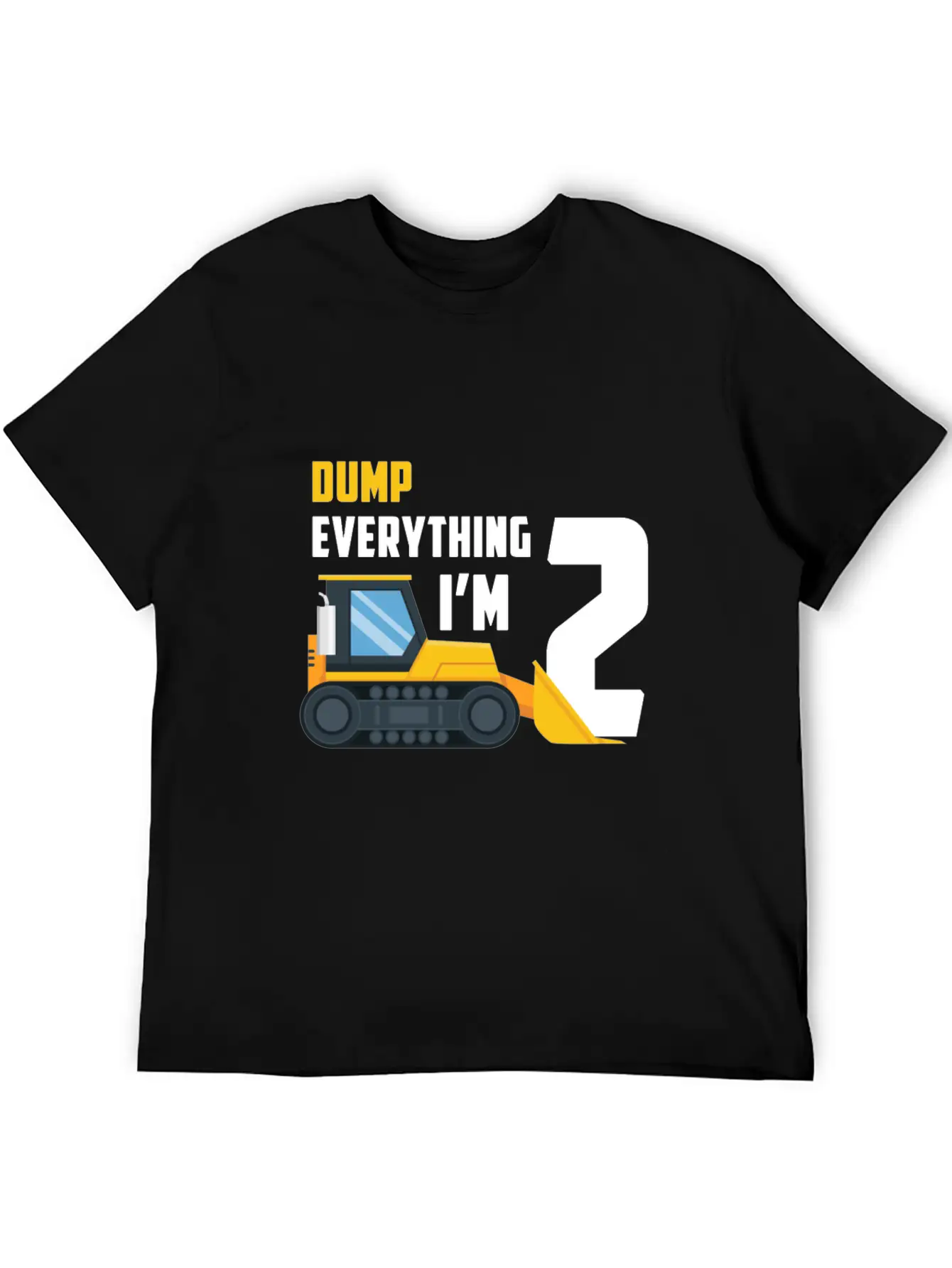 2nd Birthday Boy Toddler Construction Truck Gift Lightweight Cotton T-Shirt – Daily Comfort Graphic Shirt