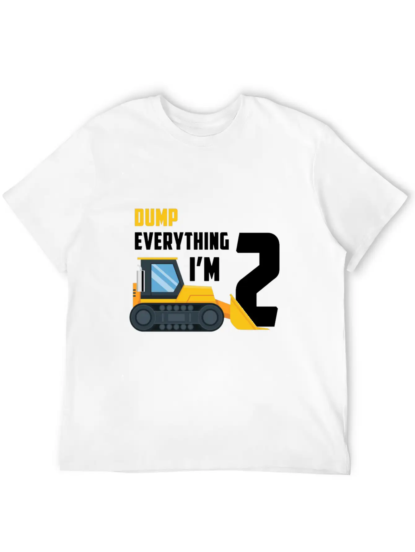 2nd Birthday Boy Toddler Construction Truck Gift Lightweight Cotton T-Shirt – Daily Comfort Graphic Shirt
