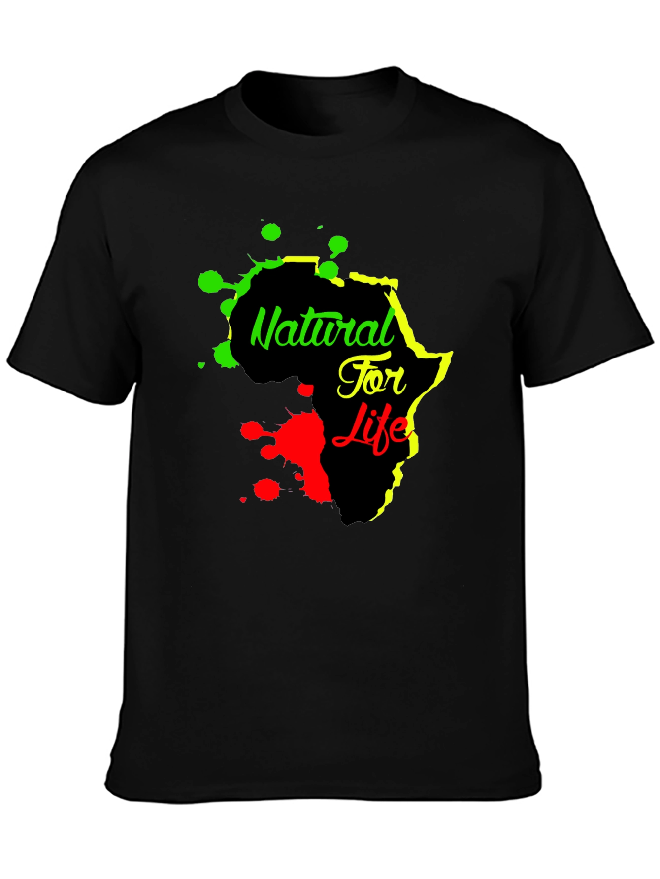 Natural For Life Africa Graphic Print Black T-Shirt
