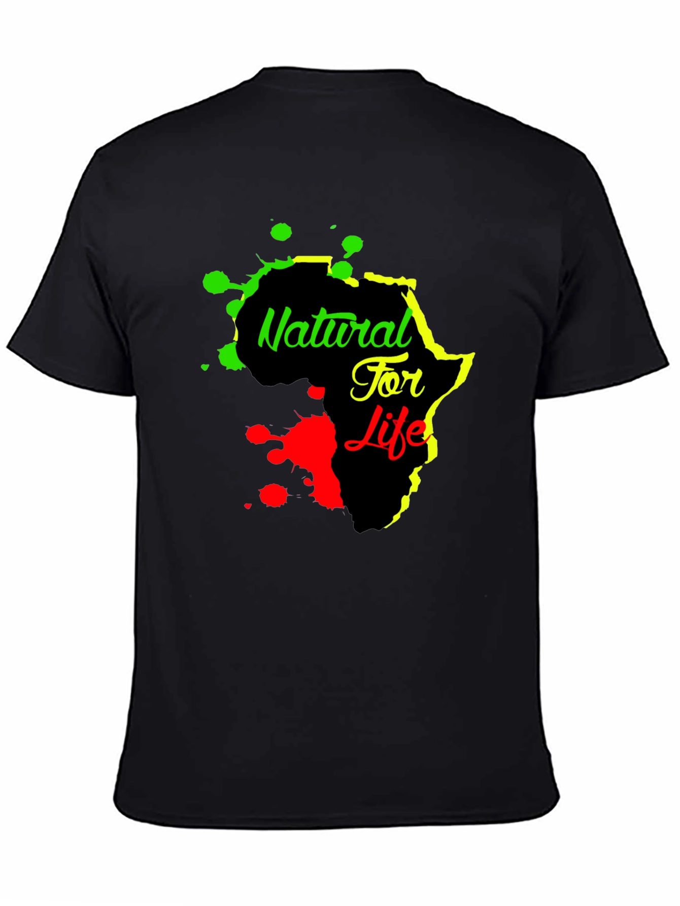 Natural For Life Africa Graphic Print Black T-Shirt