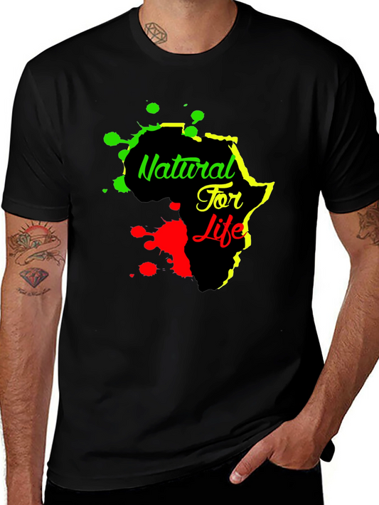 Natural For Life Africa Graphic Print Black T-Shirt