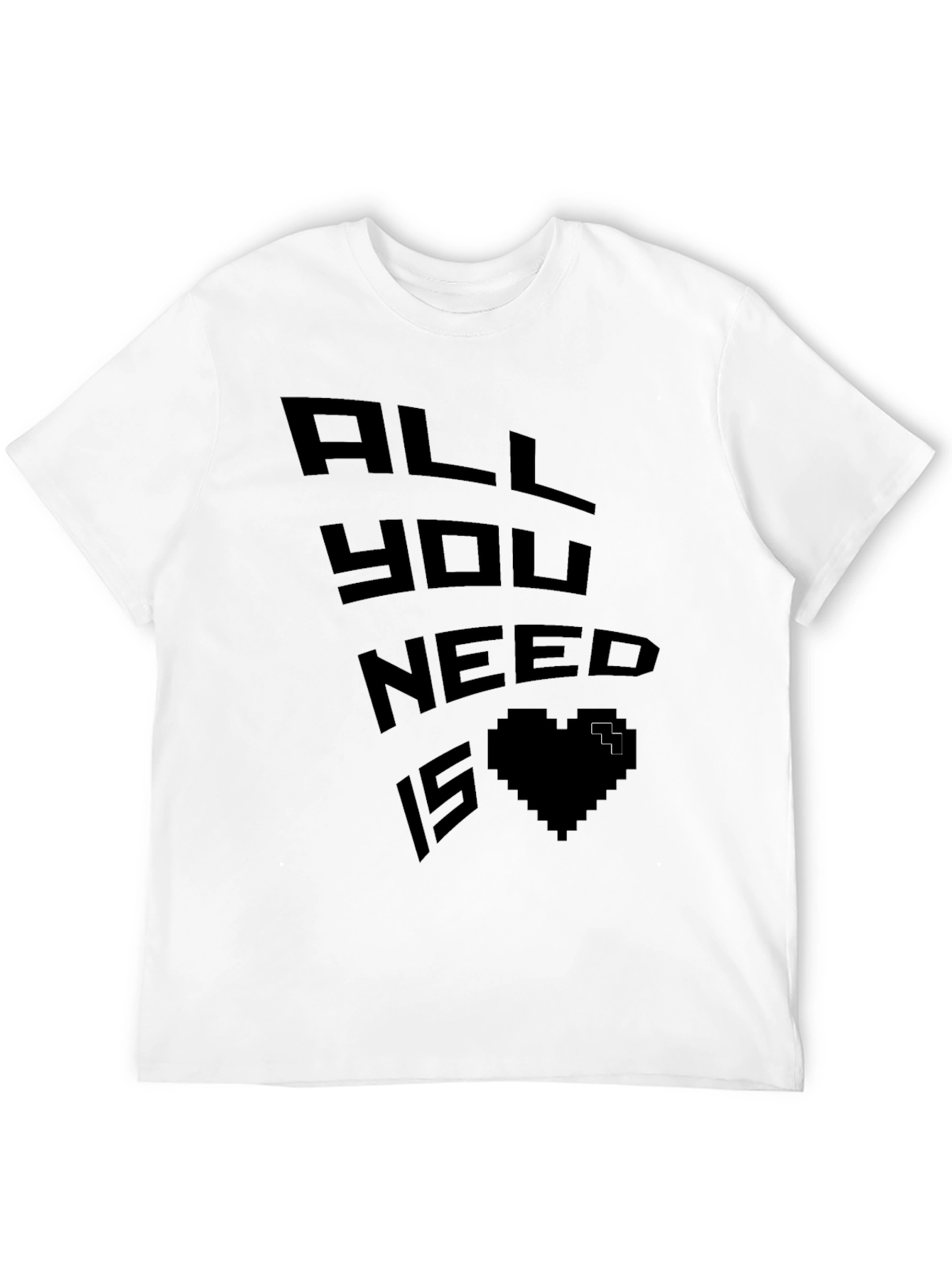 Pixel Heart Graphic Tee - Gamer Love Shirt