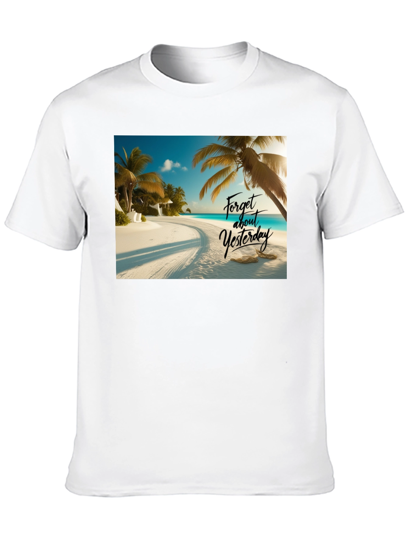 Beach Vibes Black T-Shirt - Forget Yesterday