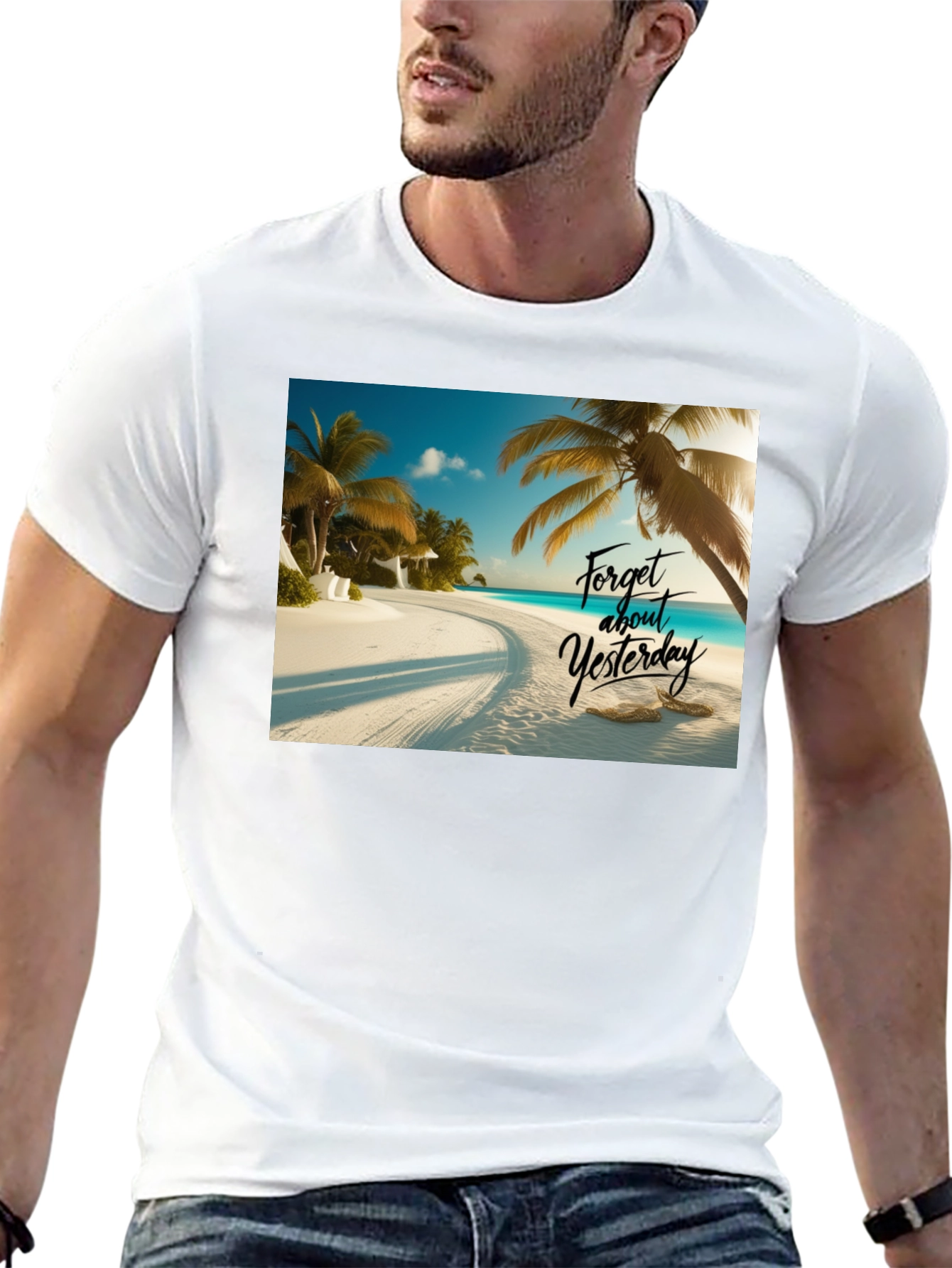 Beach Vibes Black T-Shirt - Forget Yesterday
