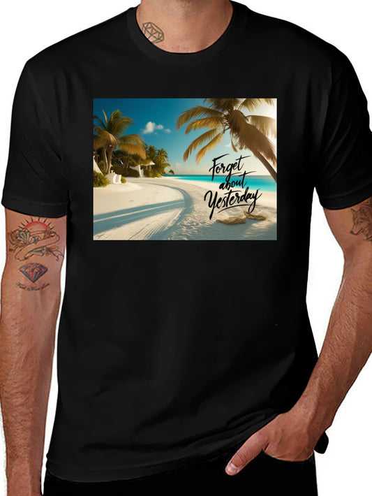 Beach Vibes Black T-Shirt - Forget Yesterday