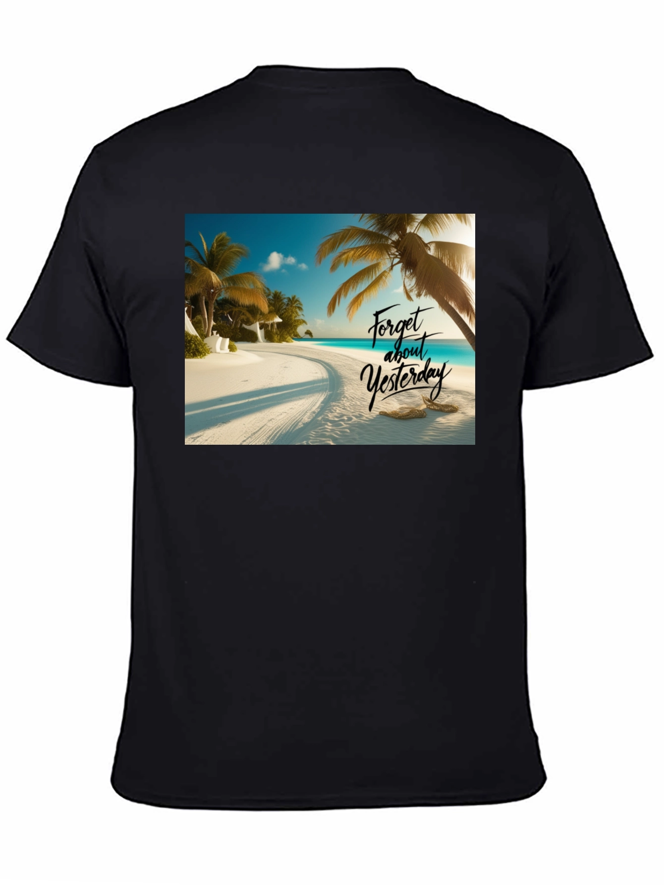 Beach Vibes Black T-Shirt - Forget Yesterday