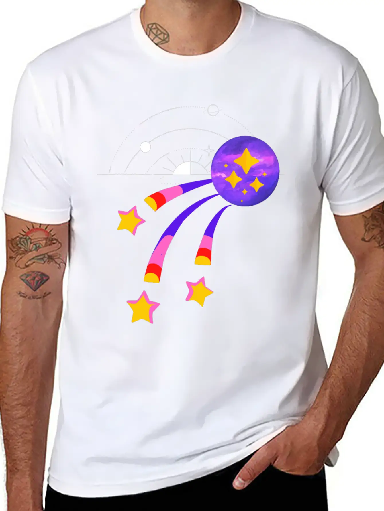 3 METEOR Basic Graphic T-Shirt – Daily Comfort In Soft Cotton