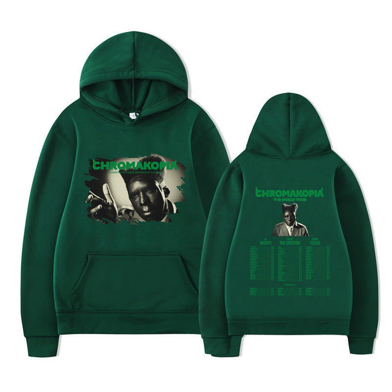 Printed KORN Cartoon Character Unisex Hoodie for Autumn and Winter Fashion Casual Sportswear