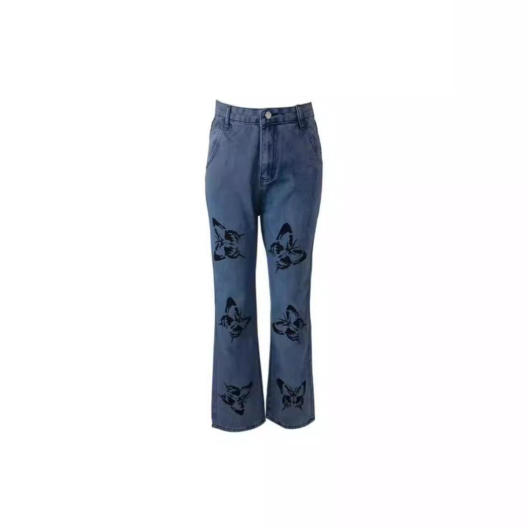 Printed slim fit minimalist jeans for women