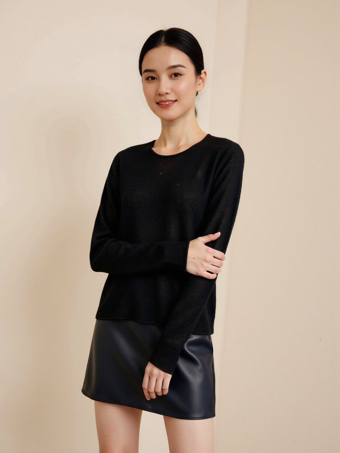 Arrival Regular Shoulder Loose Soft Inner Wear Women's Thin Long Sleeve Versatile Knitwear Base Layer Sweater