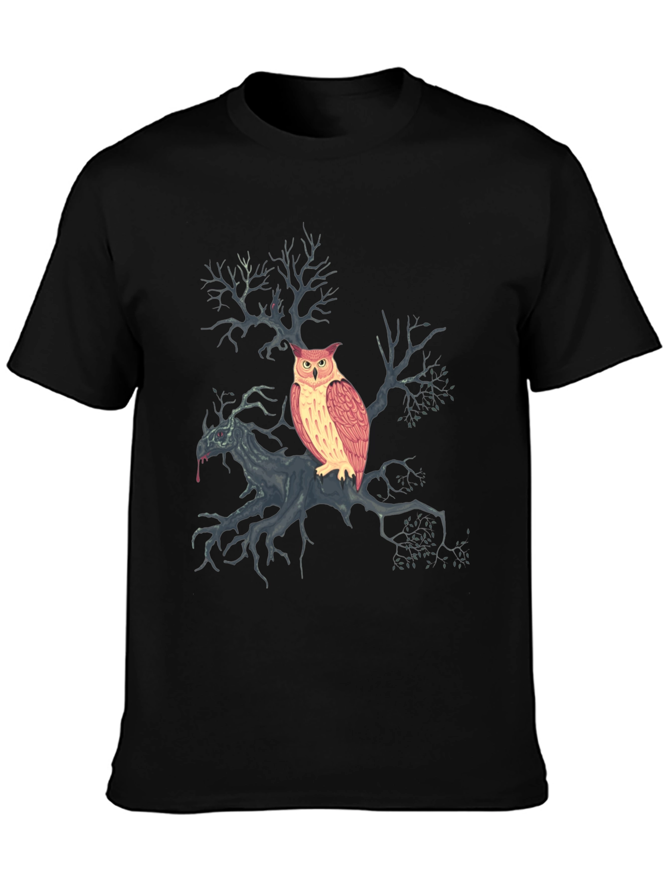 Owl & Tree Graphic T-Shirt