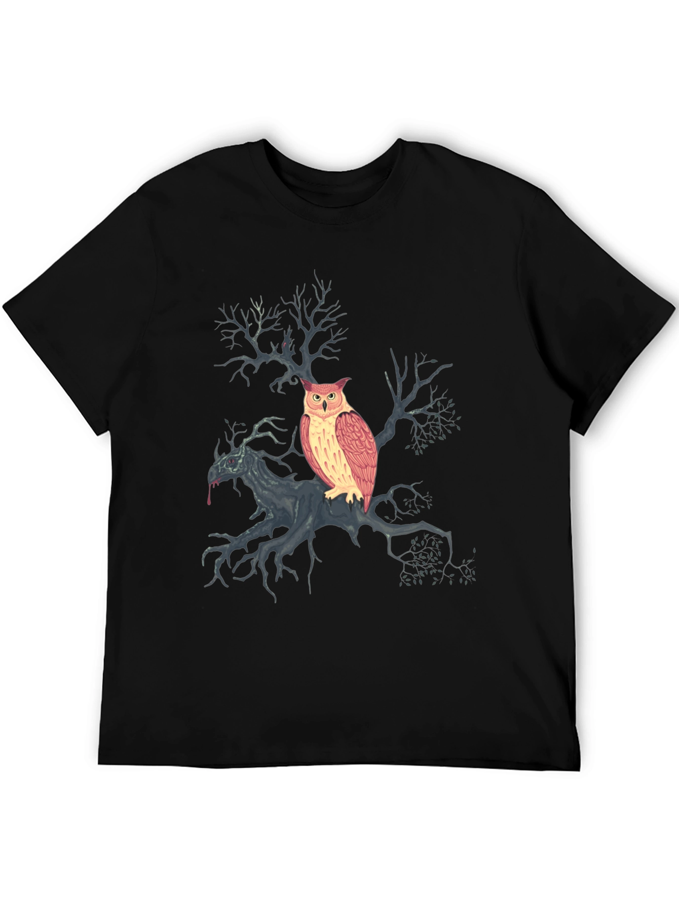 Owl & Tree Graphic T-Shirt